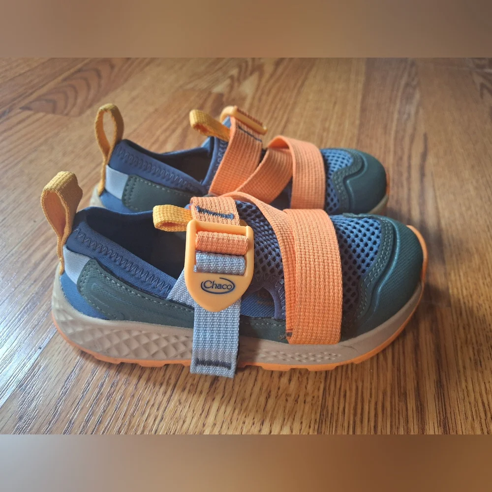 Chaco Kids Multicolor Sport Sandals - Orange, Blue, Green